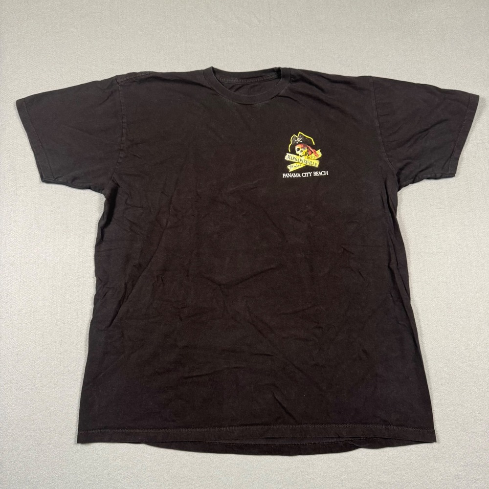 Margaritaville Panama City Beach Pirate Parrot Graphic T-Shirt Mens XL Black